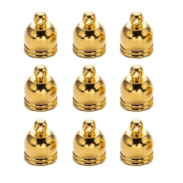 

PandaHall Brass Cord Ends, Golden, 10x8mm, Hole: 1mm, Inner Diameter: 7mm Brass