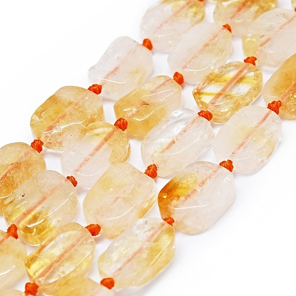 

PandaHall Natural Citrine Beads Strands, Rectangle, 14~17x11~13x5~6mm, Hole: 1mm, about 21~23pcs/strand, 15.75~16.14 inch(40~41cm) Citrine...