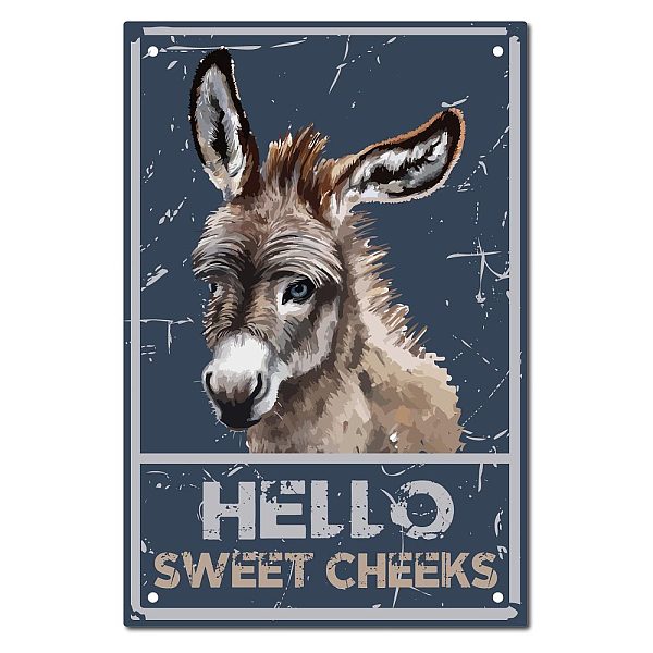 

PandaHall CREATCABIN Donkey Metal Tin Sign Poster Vintage Retro Wall Art Decor Hanging Iron Painting Plaque for Home Kitchen Bathroom Living...