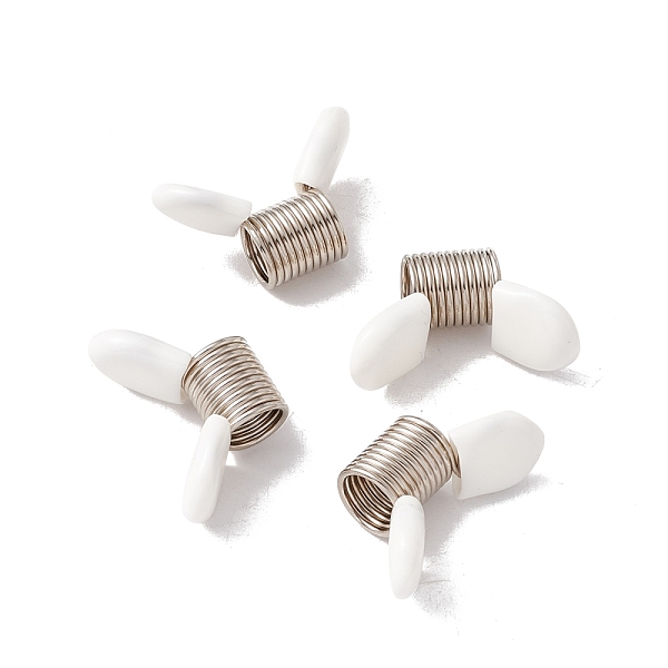 

PandaHall 201 Stainless Steel Beading Stoppers, Mini Spring Clamps for Beading Jewelry Making, with Plastic Covers, Stainless Steel Color..., White