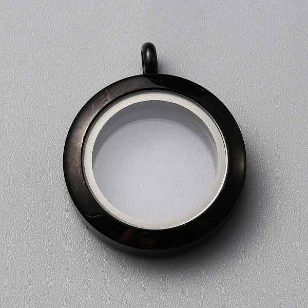 

PandaHall 304 Stainless Steel Locket Pendants, with Glass, DIY Accessories for Jewelry Pendant Making, Flat Round Charm, Electrophoresis...