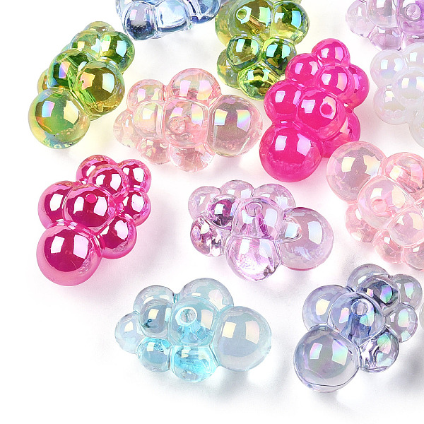

PandaHall Transparent Acrylic Beads, AB Color Plated, Cloud, Mixed Color, 33x22.5x16.5mm, Hole: 2mm Acrylic Cloud Multicolor