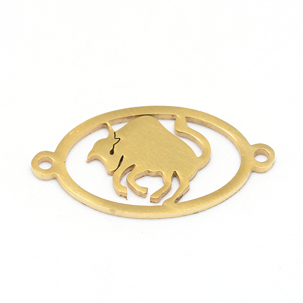

PandaHall 304 Stainless Steel Links Connectors, Oval with Twelve Constellation/Zodiac Sign, Taurus, 23x12x1mm, Hole: 1.5mm 304 Stainless...