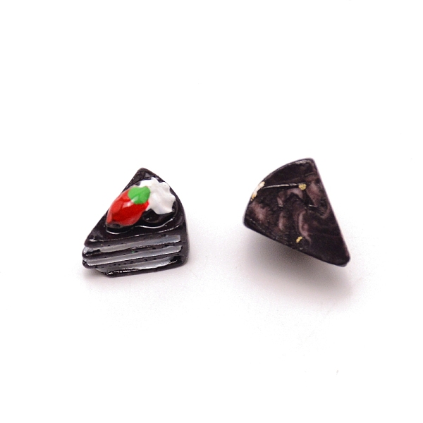 

PandaHall Opaque Resin Cabochons, Cake, Black, 14.5x12x12.5mm Resin Triangle Black