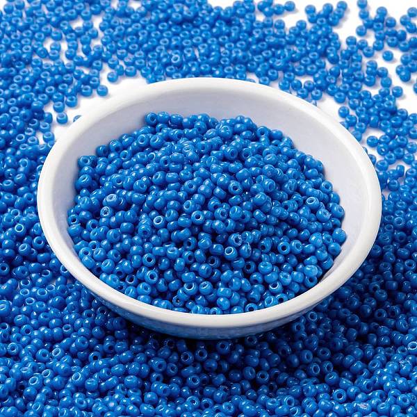 

PandaHall MIYUKI Round Rocailles Beads, Japanese Seed Beads, 8/0, (RR4484) Duracoat Dyed Opaque Delphinium, 3mm, Hole: 1mm, about..., Blue