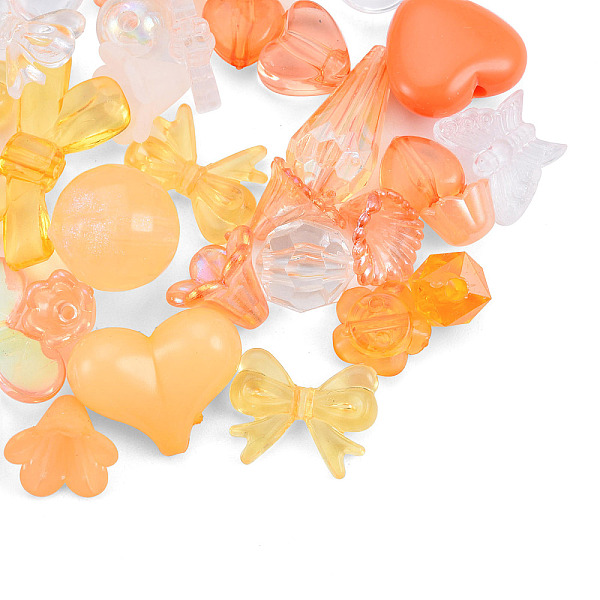 

PandaHall Opaque & Transparent Acrylic Beads, Mixed Shapes, Sandy Brown, 7.5~33x7.5~43.5x4.5~16mm, Hole: 1.2~4mm, about 470pcs/500g Acrylic...
