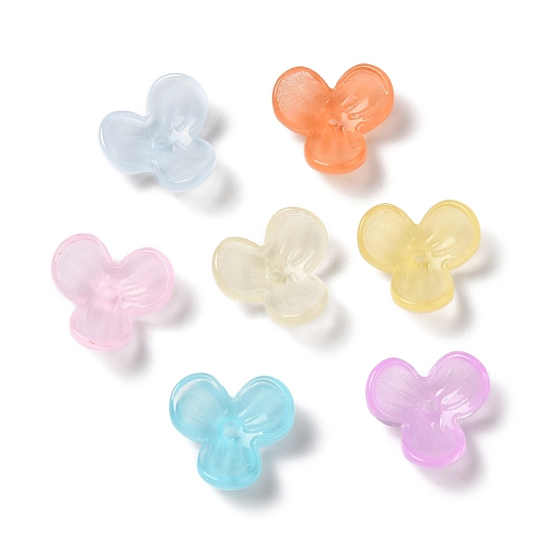 

PandaHall Dyed Glass Beads Cap, 3-Petal, Mixed Color, 12x13x4.5mm, Hole: 1.2mm Glass Multicolor