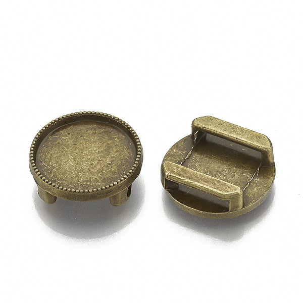 

PandaHall Tibetan Style Alloy Slide Charms Cabochon Settings, Cadmium Free & Nickel Free & Lead Free, Flat Round, Antique Bronze, Tray: 16mm...