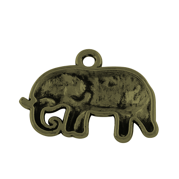

PandaHall Tibetan Style Alloy Pendants, Elephant, Cadmium Free & Lead Free, Antique Bronze, 19x26.5x5mm, Hole: 2mm, about 409pcs/1000g Alloy...