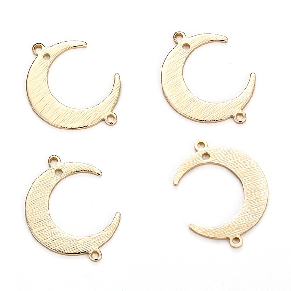 

PandaHall Brass Links Connectors, Long-Lasting Plated, Moon, Mixed Color, 22x16.5x1mm, Hole: 1.2mm Brass Moon
