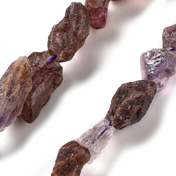 

PandaHall Raw Rough Natural Purple Lodolite Quartz Beads Strands, Nuggets, 8.5~13.5x6.5~9x5~7mm, Hole: 0.9mm, about 18~21pcs/strand...