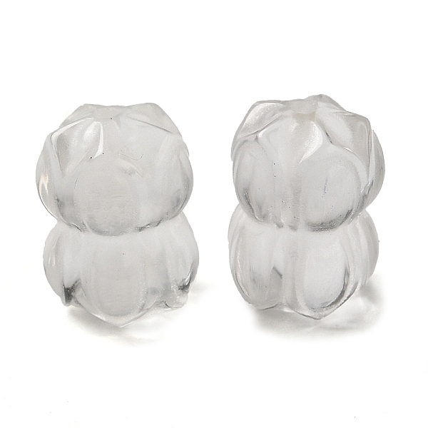 

PandaHall Natural Quartz Crystal Beads, Rock Crystal Beads, Lotus, 12x9mm, Hole: 1.2mm Quartz Crystal Flower