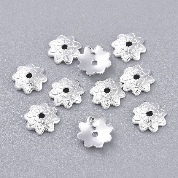 

PandaHall 201 Stainless Steel Bead Caps, Multi-Petal, Flower, Silver, 7x2mm, Hole: 1.2mm 201 Stainless Steel