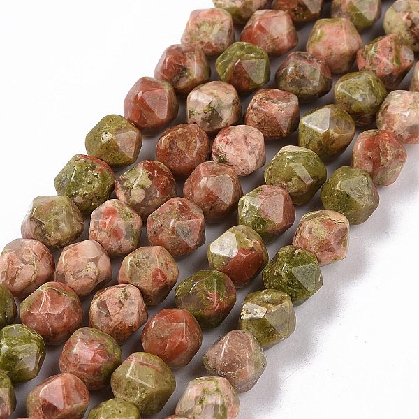 Natural Unakite Beads Strands