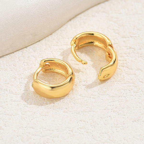 

PandaHall Fashionable Classic Versatile Brass Hoop Earrings with High-end Style for Women Brass