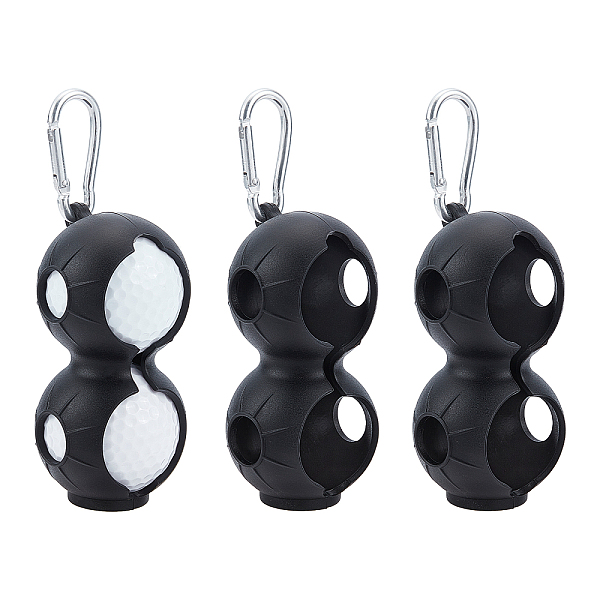 

PandaHall SUPERFINDINGS 3Pcs 8-shape Silicone Silicon Golf Ball Cover, with Key Ring, for Golf Accessory Supplies, Black, 126mm Silicone...