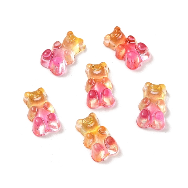 

PandaHall Two Tone Transparent Acrylic Cabochons, Bear, Pink, 19x11mm Acrylic Bear Pink