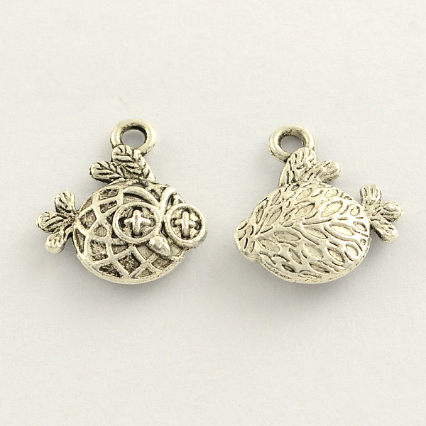 

PandaHall Tibetan Style Zinc Alloy Fish Charms, Antique Silver, 16x14x4mm, Hole: 2mm, about 338pcs/400g Alloy Fish