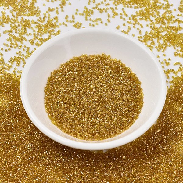 

PandaHall MIYUKI Delica Beads, Cylinder, Japanese Seed Beads, 11/0, (DB2372) Inside Dyed Marigold, 1.3x1.6mm, Hole: 0.8mm, about..., Gold