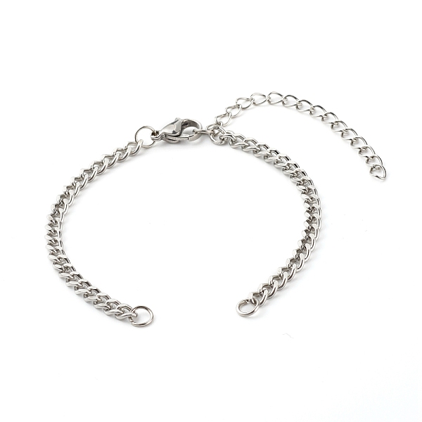 

PandaHall 304 Stainless Steel Twisted Chains Bracelet Making, with Jump Rings & Lobster Claw Clasps, Stainless Steel Color, 16.3x0.4x0.2cm...