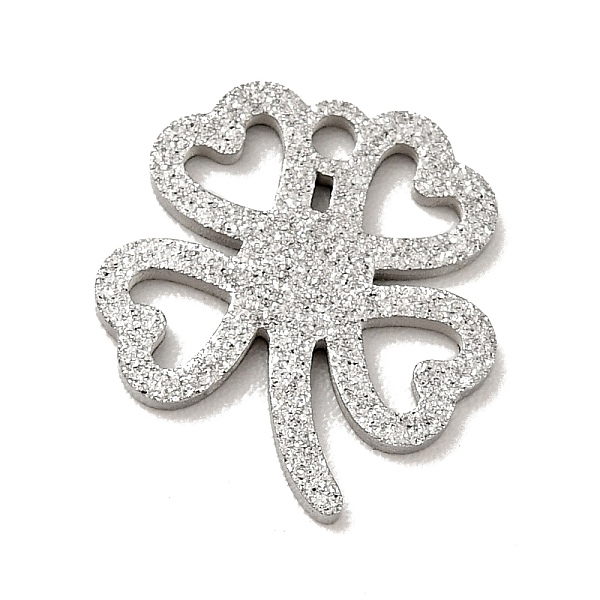 

PandaHall 304 Stainless Steel Textured Pendants, Clover, Stainless Steel Color, 12.5x12x1mm, Hole: 1mm 304 Stainless Steel Clover