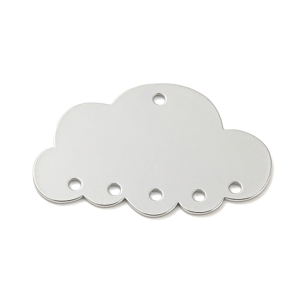 

PandaHall Rack Plating Brass Chandelier Component Links, Cloud, Platinum, 19x30x0.6mm, Hole: 1.5mm Brass Cloud