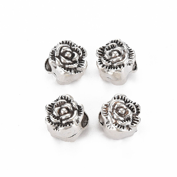 

PandaHall Tibetan Style Alloy European Beads, Cadmium Free & Lead Free, Flower, Antique Silver, 9x10x8.5mm, Hole: 4.5mm, about 630pcs/1000g...