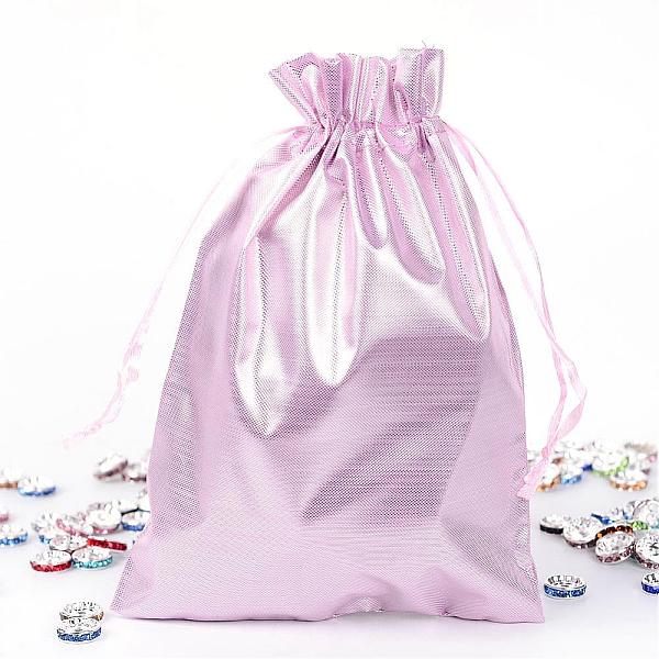 

PandaHall Rectangle Cloth Bags, with Drawstring, Pink, 17.5x13cm Polyester Pink