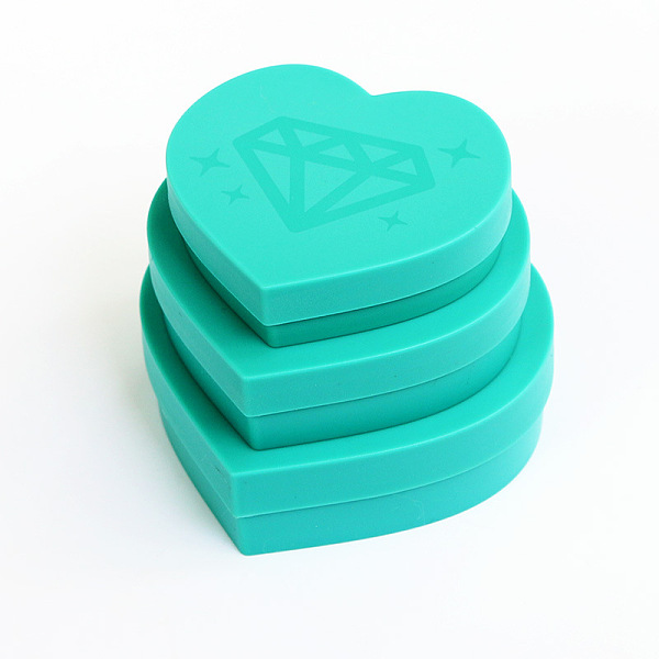 

PandaHall PP Diamond Tray, Diamond Picture Tools, Medium Turquoise, 70~90x65~85x18~28mm, 3pcs Plastic