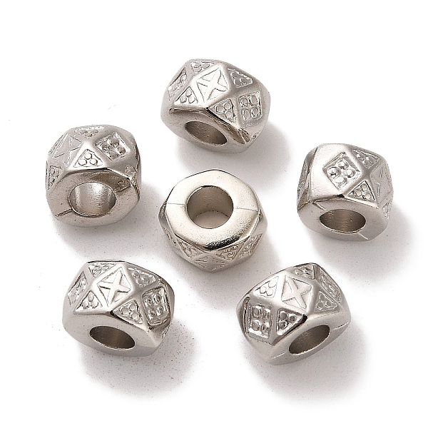 

PandaHall CCB Plastic Beads, Column with Cross Pattern, Platinum, 8x6mm, Hole: 3.8mm Plastic Others