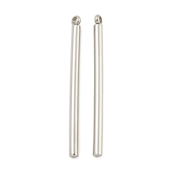 

PandaHall 304 Stainless Steel Pendants, Column Bar Charm, Stainless Steel Color, 32x2mm, Hole: 1.2mm 304 Stainless Steel Column