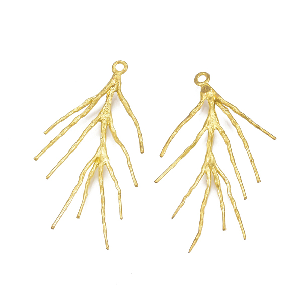 

PandaHall Brass Pendants, Nickel Free, Branch, Raw(Unplated), 39x20x1.5mm, Hole: 1.2mm Brass Branch