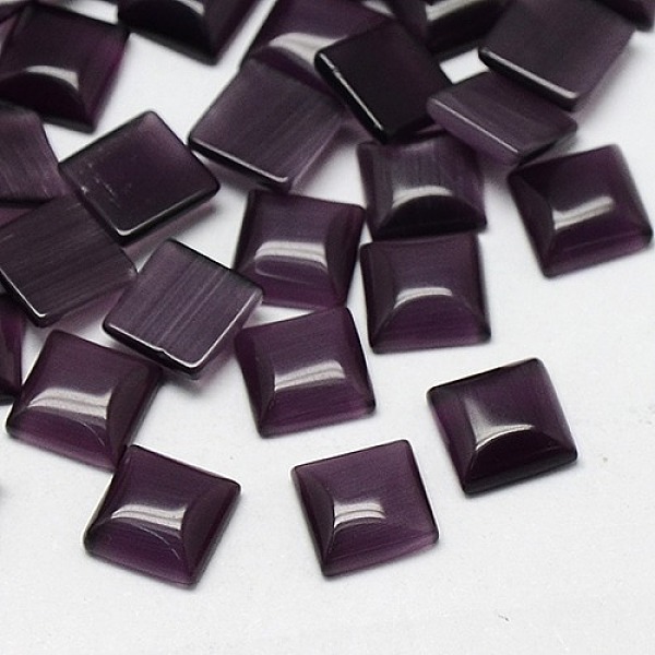 

PandaHall Cat Eye Cabochons, Square, Purple, 10x10x2.5mm Glass Square Purple