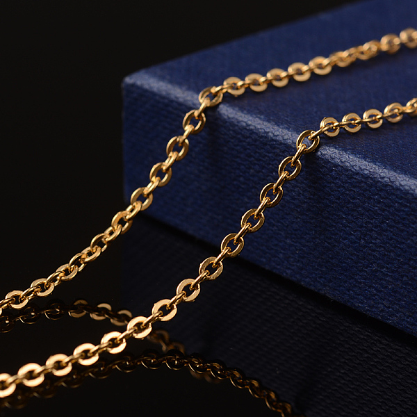 

PandaHall 3.28 Feet 304 Stainless Steel Cable Chains, Unwelded, Golden, 3x2.5x0.6mm 304 Stainless Steel