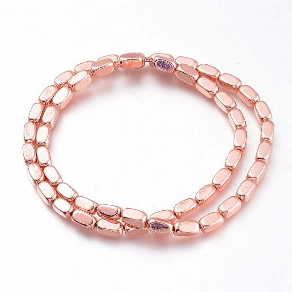 

PandaHall Non-magnetic Synthetic Hematite Beads Strands, Galvanic Plating(Color Retention for 1 Year), Rose Gold Plated, 8x4x4mm, Hole: 1mm...