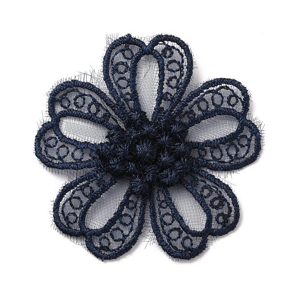 

PandaHall Lace Polyester Embroidery Organza Ornament Accessories, Sewing Craft Decoration, Sakura Flower, Midnight Blue, 45x48x2mm Polyester...
