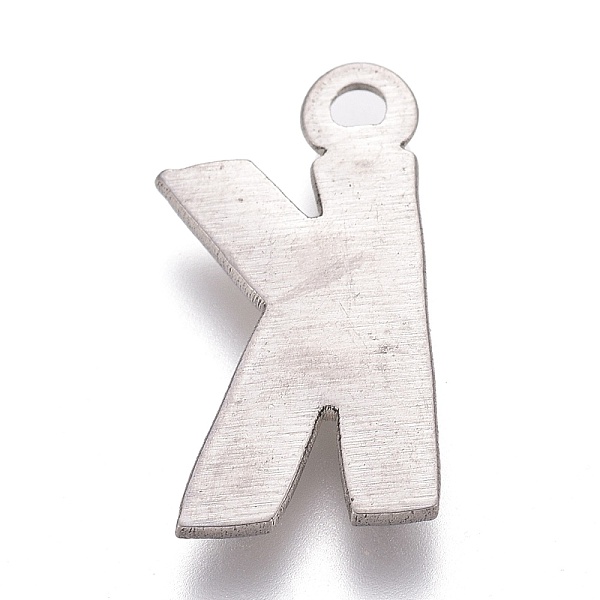 

PandaHall 304 Stainless Steel Pendants, Alphabet, Letter.K, 16x8x2mm, Hole: 1.4mm 304 Stainless Steel Letter