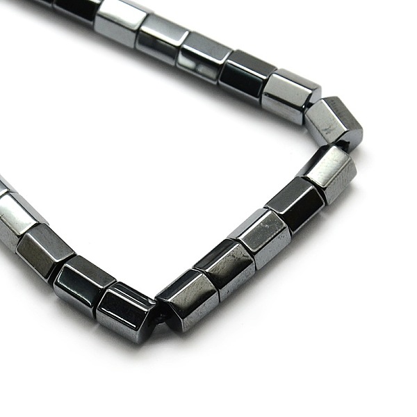 PandaHall Non-magnetic Synthetic Hematite Hexagon Beads Strands, Grade AA, Non-magnetic Synthetic Hematite, 6x6mm, Hole: 1mm, about...