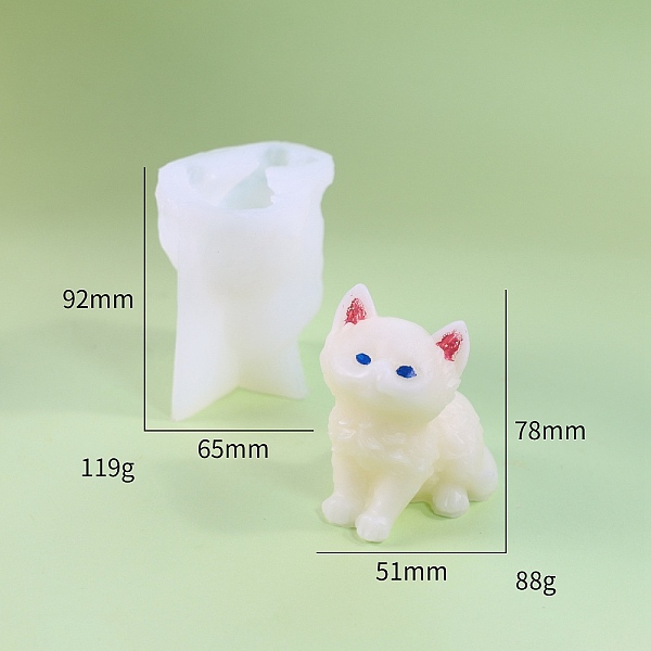 

PandaHall DIY Silicone Molds, Resin Casting Molds, For UV Resin, Epoxy Resin Jewelry Making, Cat Shape, White, 65x92mm, Inner Diameter...