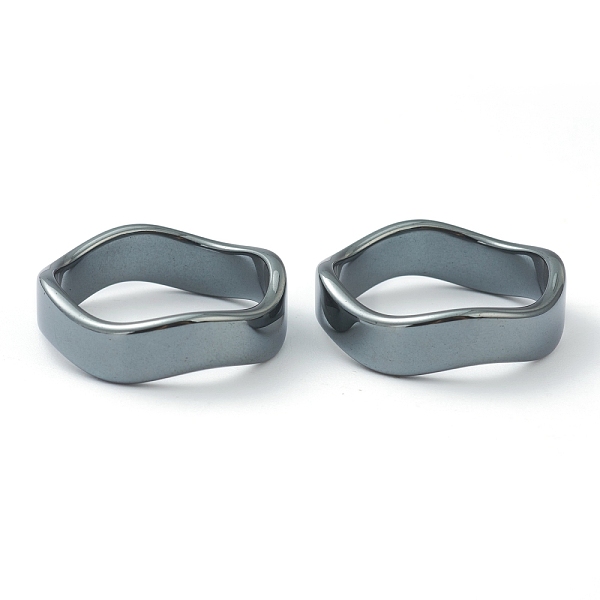 Non-magnetic Synthetic Hematite Finger Rings