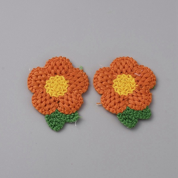 

PandaHall Crochet Flower Appliques, Computerized Embroidery Cloth Patches, Costume Accessories, Sewing Craft Decoration, Dark Orange...