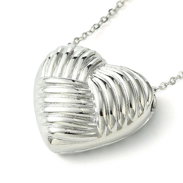 

PandaHall Rack Plating Brass Heart Pendant Necklaces for Women, Long-Lasting Plated, Lead Free & Cadmium Free, Platinum, 17.72 inch(450mm)...