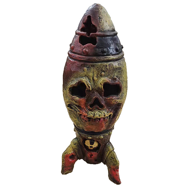 

PandaHall Resin Skull Bomb Ornament, for Halloween Garden Home Decoration, Colorful, 70x70x160mm Resin Others