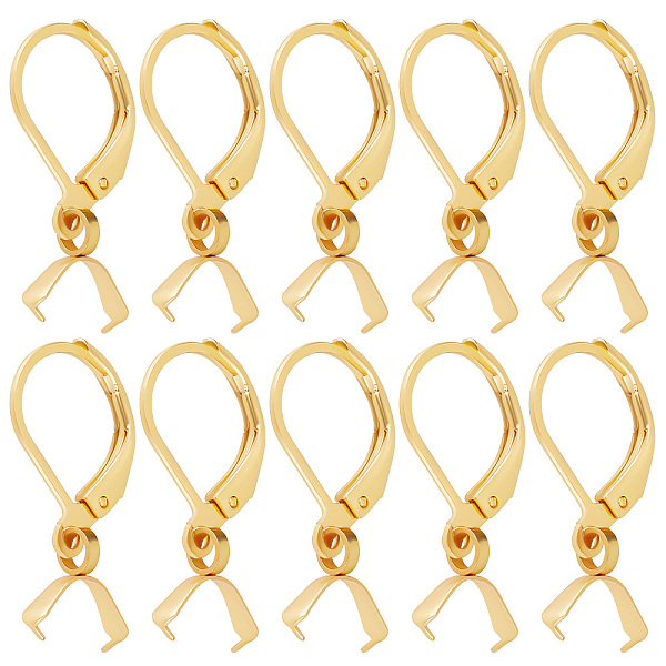 

PandaHall Beebeecraft 1 Box 50Pcs French Earring Hooks Stainless Steel Leverback Earring Findings with Pendant Bails Golden Earring Supplies...