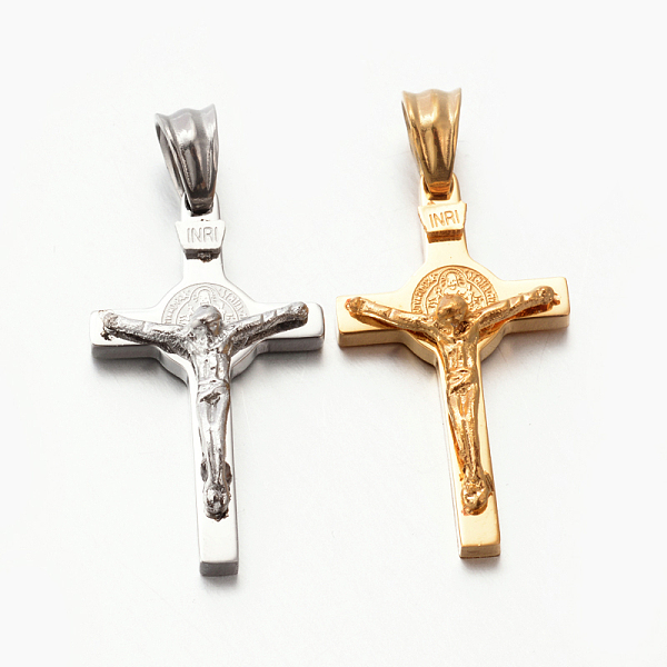 

PandaHall Easter Theme Hot Unisex 201 Stainless Steel Crucifix Cross Pendants, Mixed Color, 30x17x6mm, Hole: 5x5.5mm 201 Stainless Steel...