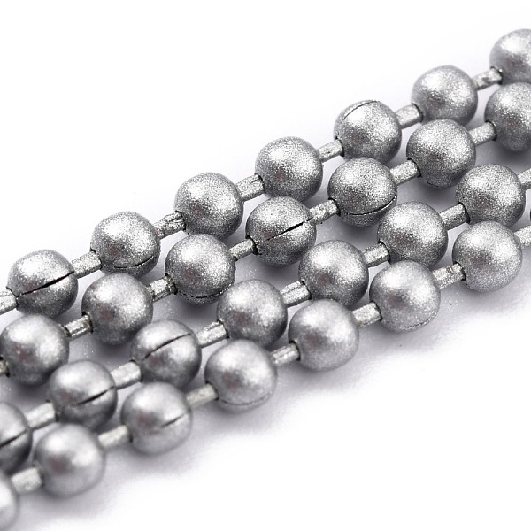 

PandaHall Handmade Brass Ball Chains, Soldered, with Spool, Dark Gray, 3mm, 32.8 Feet(10m)/roll Brass