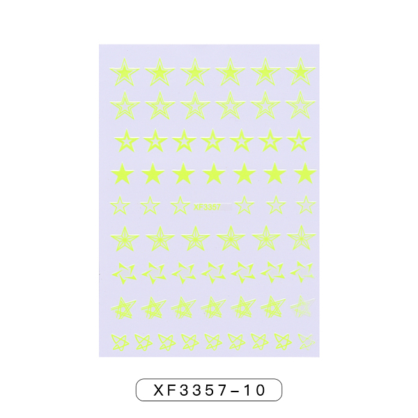 

PandaHall Nail Art Stickers, Self-adhesive, For Nail Tips Decorations, Champagne Yellow, 9.5x6.5cm Paper Star Yellow