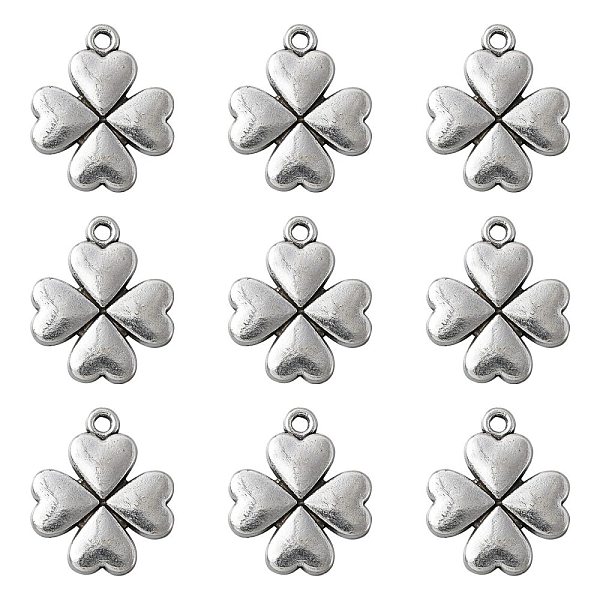 

PandaHall Tibetan Style Alloy Pendant, Clover, Cadmium Free & Lead Free, Antique Silver, 21x17.5x2.5mm, Hole: 1.5mm Alloy Clover