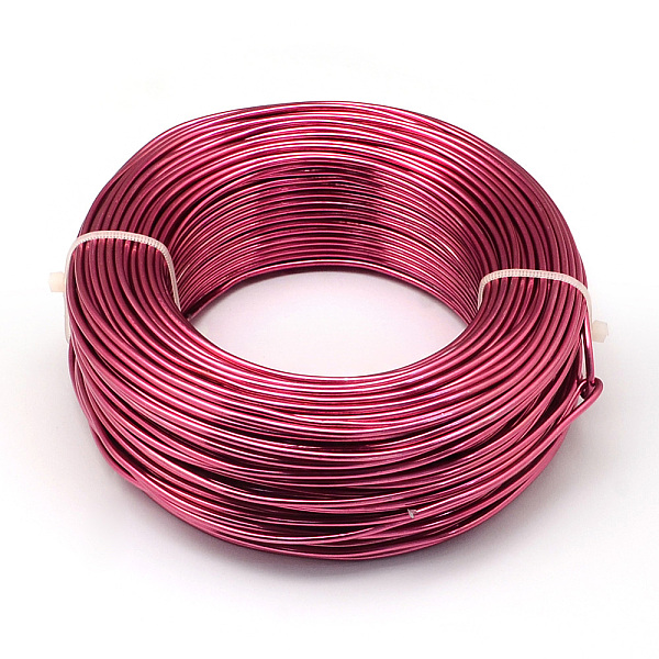 

PandaHall Round Aluminum Wire, Flexible Craft Wire, for Beading Jewelry Doll Craft Making, Cerise, 20 Gauge, 0.8mm, 300m/500g(984.2..., Red