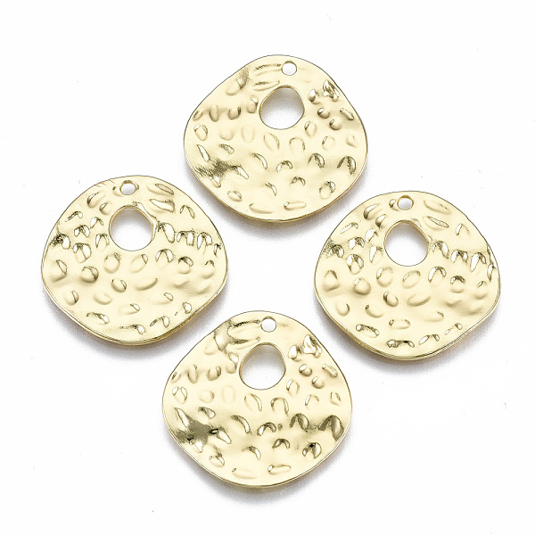 

PandaHall Rack Plating Hammered Alloy Pendants, Cadmium Free & Lead Free, Flat Round, Light Gold, 23.5x23.5x1.5mm, Hole: 1.6mm Alloy Flat...